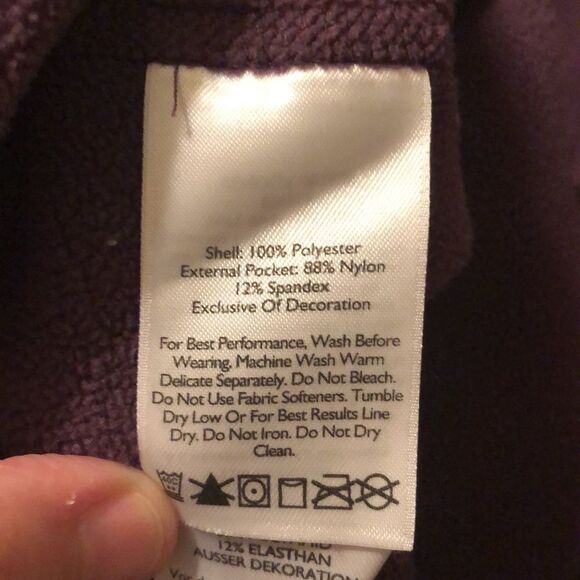 Eddie Bauer L Purple Gray Polartec Quarter Zip Fleece Sweatshirt - Picture 7 of 9